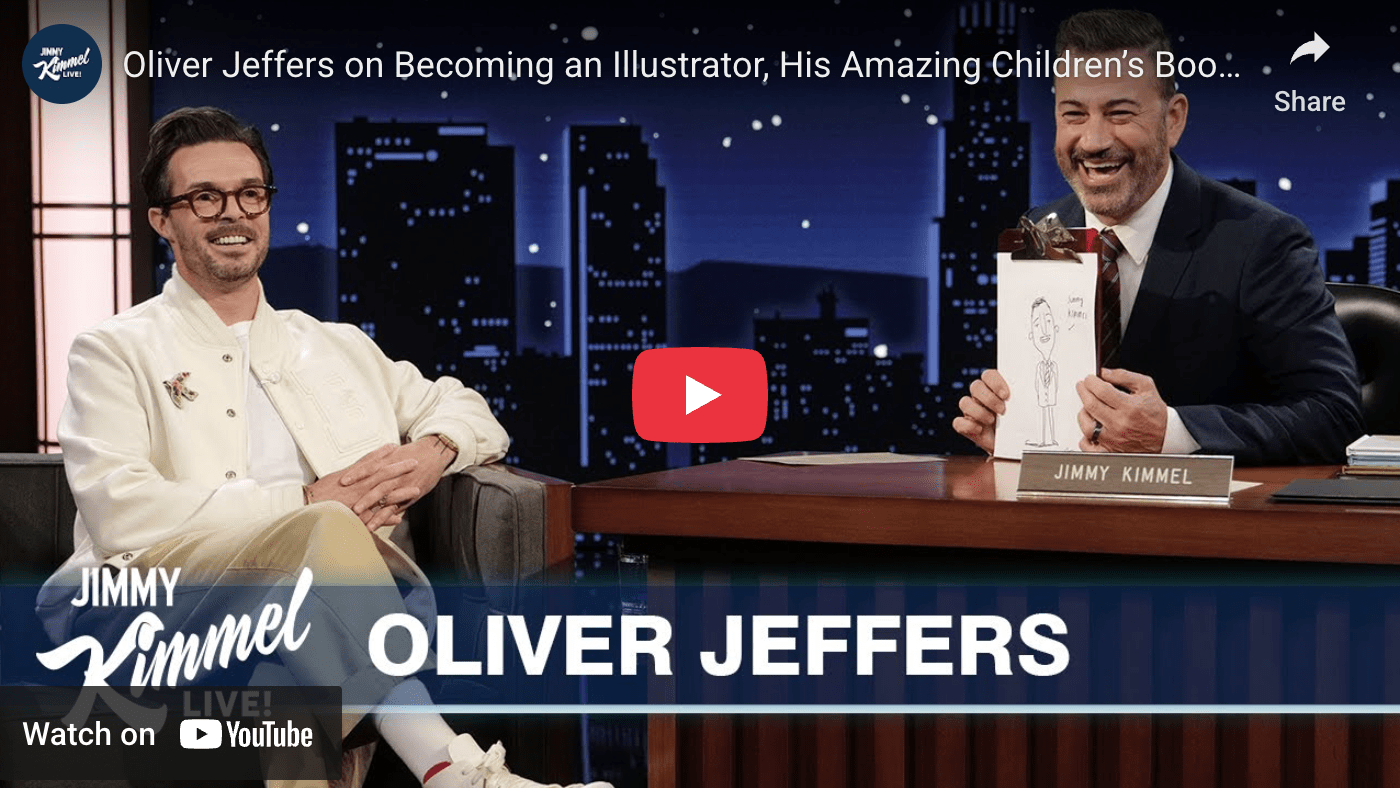 Books on Film: Watch Oliver Jeffers on Jimmy Kimmel